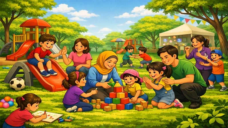 Parents Play with kids