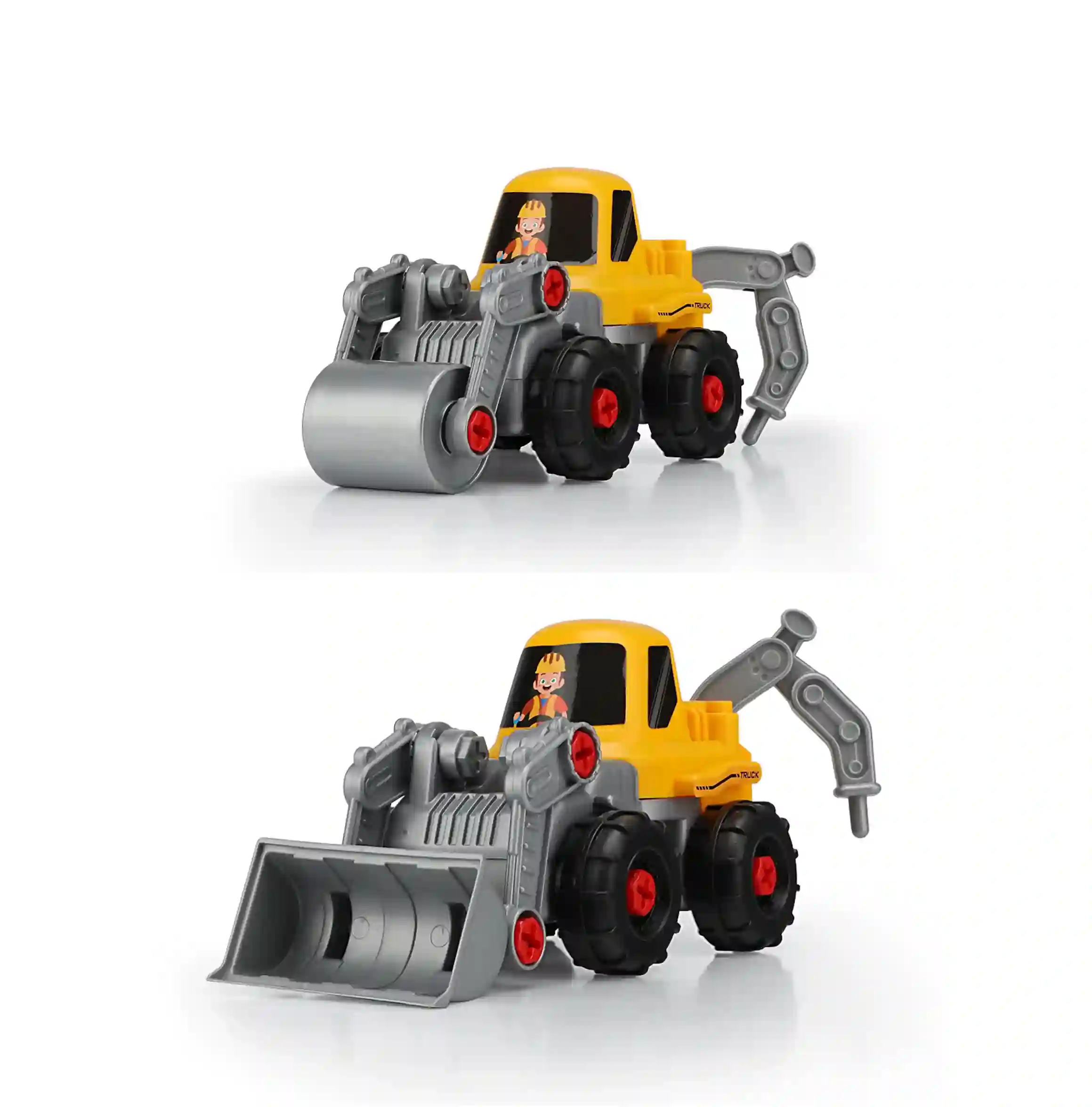 کامیون راهسازی فکری دوتایی (غلتک و لودر)